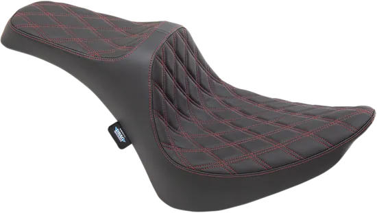 DS Black Vinyl Double Red Diamond Stitch Predator III 2 Up Seat