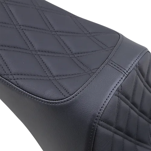 DS Black Vinyl Double Diamond Stitch Predator III 2 Up Seat