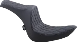 DS Black Vinyl Double Diamond Stitch Predator III 2 Up Seat