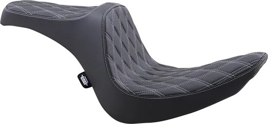 DS Black Vinyl Silver Double Diamond Stitch Predator III 2 Up Seat