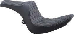 DS Black Vinyl Silver Double Diamond Stitch Predator III 2 Up Seat