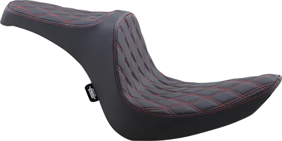 DS Black Vinyl Red Double Diamond Stitch Predator III 2 Up Seat