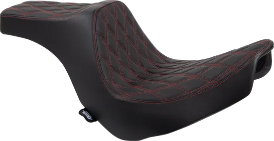 DS Black Predator III Red Double Diamond Stitch 1pc Seat