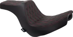 DS Black Predator III Red Double Diamond Stitch 1pc Seat