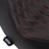 DS Black Predator III Red Double Diamond Stitch 1pc Seat