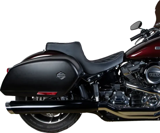 DS Black Predator III Silver Double Diamond Stitch 1pc Seat