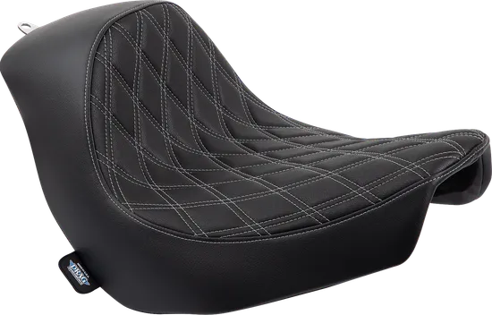 DS Black Predator Silver Double Diamond Stitch Solo Seat