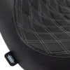DS Black Predator Silver Double Diamond Stitch Solo Seat
