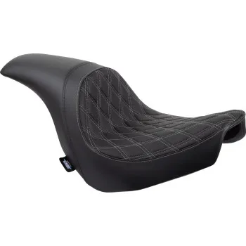 DS Black Predator Silver Double Diamond Stitch 1pc Seat