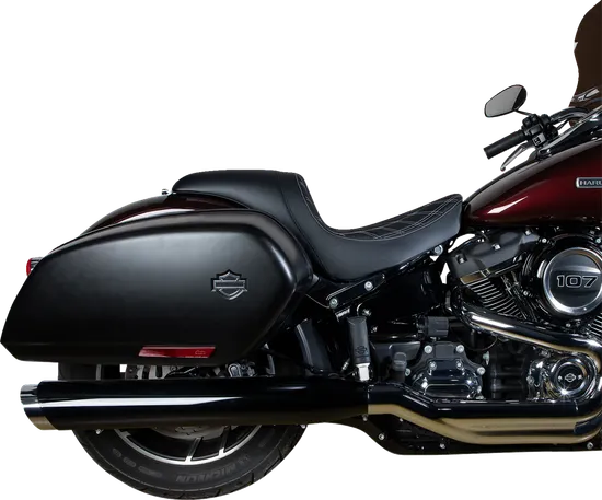 DS Black Predator Silver Double Diamond Stitch 1pc Seat