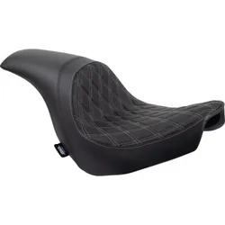 DS Black Predator Silver Double Diamond Stitch 1pc Seat