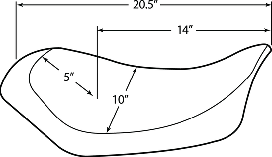 DS Black Vinyl Smooth Low Solo Seat
