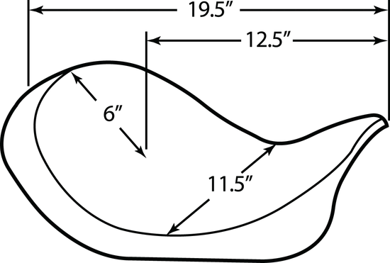 DS Black Leather Diamond Stitched Low Profile Solo Seat