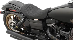 DS Black Leather Diamond Stitched Low Profile Solo Seat