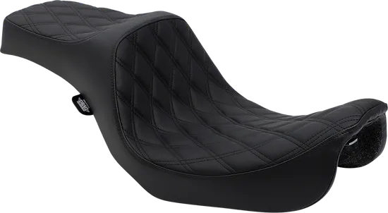 DS Black Vinyl Double Diamond Stitch Predator III 2 Up Seat