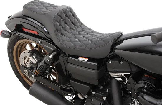 DS Black Vinyl Double Diamond Stitch Predator III 2 Up Seat