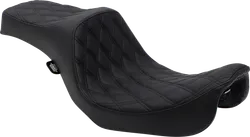 DS Black Vinyl Double Diamond Stitch Predator III 2 Up Seat