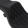 DS Black Vinyl Double Diamond Stitch Predator III 2 Up Seat