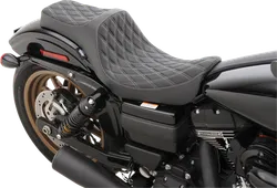DS Black Vinyl Silver Double Diamond Predator III 2 Up Seat