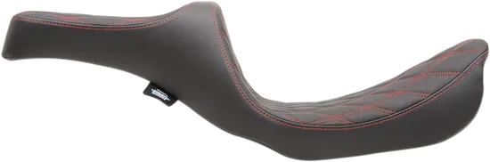 DS Black Vinyl Double Red Diamond Stitch Predator III 2 Up Seat