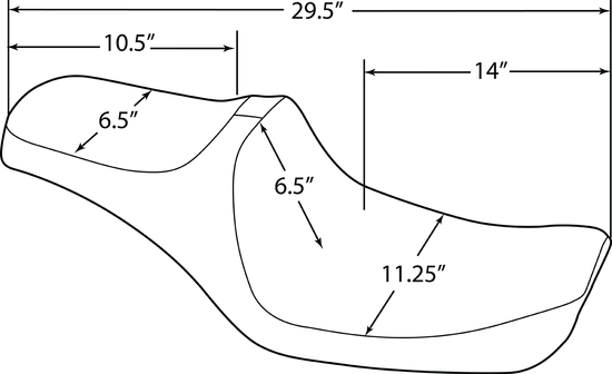 DS Black Vinyl Double Diamond Stitch Predator III 2 Up Seat