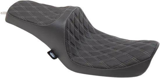 DS Black Vinyl Silver Double Diamond Stitch Predator III 2 Up Seat