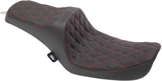 DS Black Vinyl Double Red Diamond Stitch Predator III 2 Up Seat