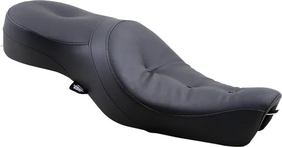 Black Leather Vinyl Pillow Stitched 2 Up Seat