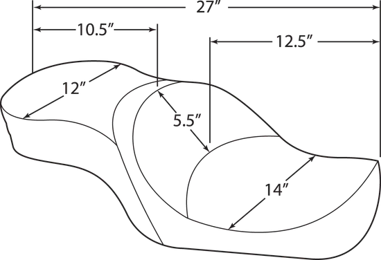 Black Leather Vinyl Pillow Stitched 2 Up Seat