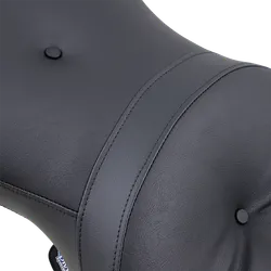 Black Leather Vinyl Pillow Stitched 2 Up Seat