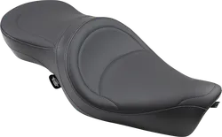 Black Leather Vinyl Stitched 2 Up Seat