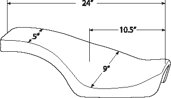 DS Black Vinyl Smooth Spoon Style 2 Up Seat