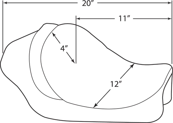 DS Black Leather Vinyl Smooth Solo Seat