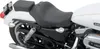 DS Black Leather Vinyl Narrow Pillion Pad Passenger Seat