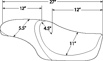 DS Black Leather Vinyl Predator Seat