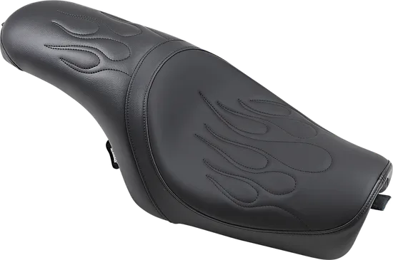 DS Black Leather Vinyl Flame Stitch Predator Seat