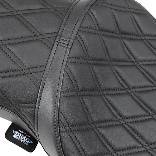 DS Black Vinyl 2 Up Double Diamond Bucket Seat