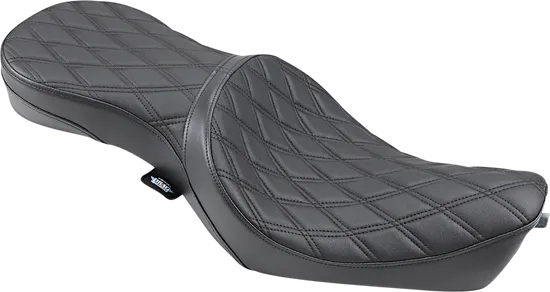 DS Black Vinyl 2 Up Double Diamond Bucket Seat