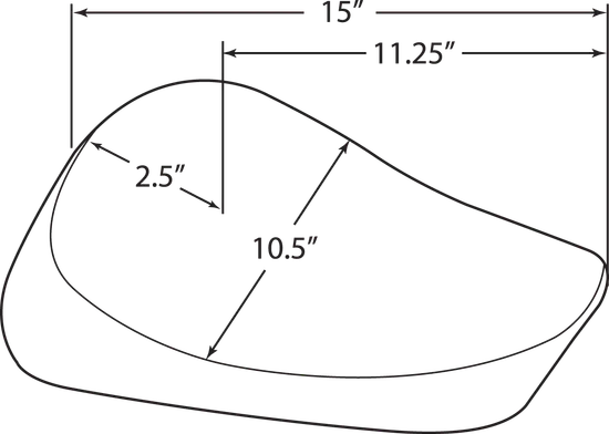 DS Black Vinyl Plain Solo Seat