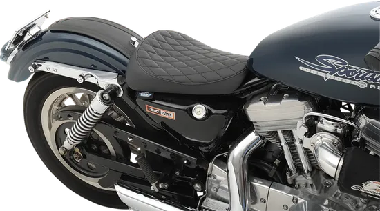 DS Black Vinyl Diamond Stitch EZ Mount Solo Seat