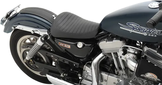 DS Black Vinyl Classic Stitch EZ Mount Solo Seat