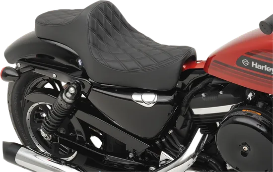 DS Black Vinyl Double Diamond Stitch Predator III 2 Up Seat