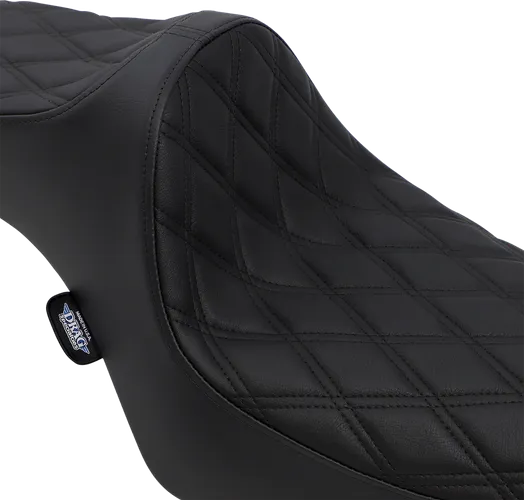 DS Black Vinyl Double Diamond Stitch Predator III 2 Up Seat