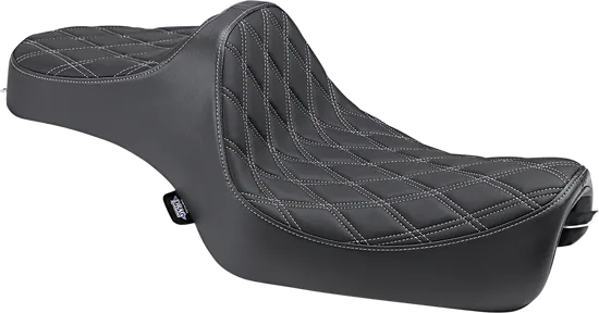 DS Black Vinyl Silver Double Diamond Stitch Predator III 2 Up Seat