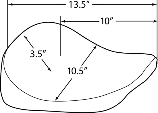DS Black Vinyl Smooth Bobber Solo Seat