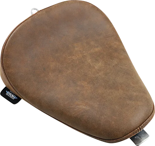 DS Brown Leather Smooth Bobber Solo Seat