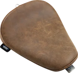 DS Brown Leather Smooth Bobber Solo Seat