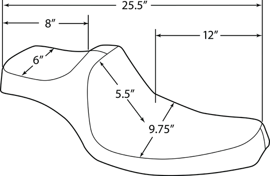 DS Black Vinyl Diamond Stitch Predator III 2 Up Seat