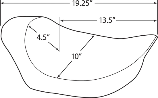 DS Black Leather Vinyl Smooth Solo Seat