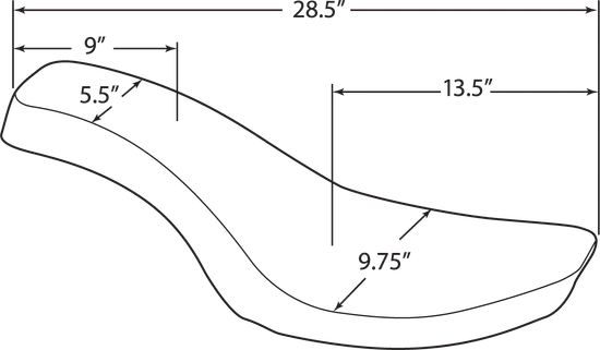 DS Black Vinyl Classic Stitch Spoon Style Seat
